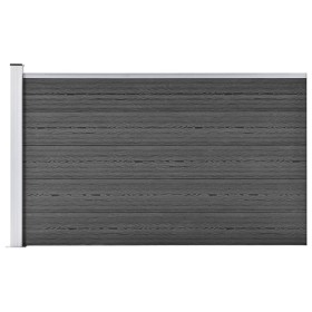 Panel de valla WPC negro 175x105 cm de vidaXL, Paneles de vallas - Ref: Foro24-148976, Precio: 189,99 €, Descuento: %