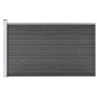 Black WPC fence panel 175x105 cm by vidaXL, fence panels - Ref: Foro24-148976, Price: 189,14 €, Discount: %