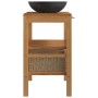 Solid teak wood vanity unit with black marble sink by vidaXL, bathroom vanities - Ref: Foro24-3058175, Price: 327,99 €, Disco...