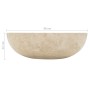 Mueble tocador madera teca maciza con lavabo de mármol crema de vidaXL, Tocadores de baño - Ref: Foro24-3058176, Precio: 364,...