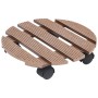 Plant stand with wheels 2 units WPC brown Ø30x7.5cm by vidaXL, Pot stands - Ref: Foro24-149033, Price: 42,73 €, Discount: %