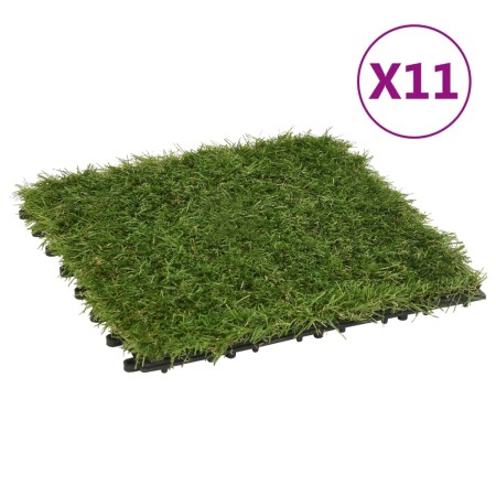 Baldosas de césped artificial 11 uds verde 30x30 cm de vidaXL, Flora artificial - Ref: Foro24-149030, Precio: 57,11 €, Descue...