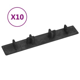 Platform end caps 10 units black plastic by vidaXL, Floors and carpets - Ref: Foro24-149003, Price: 31,86 €, Discount: %