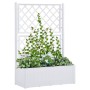 Arriate con enrejado y sistema de riego automático blanco de vidaXL, Maceteros y jardineras - Ref: Foro24-313967, Precio: 155...