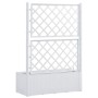 Arriate con enrejado y sistema de riego automático blanco de vidaXL, Maceteros y jardineras - Ref: Foro24-313967, Precio: 155...