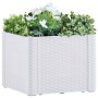 Arriate con sistema de riego automático blanco 43x43x33 cm de vidaXL, Maceteros y jardineras - Ref: Foro24-313955, Precio: 54...