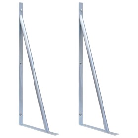 Supports for fence posts 2 units galvanized steel by vidaXL, Accessories for gates and fences - Ref: Foro24-148988, Price: 37...