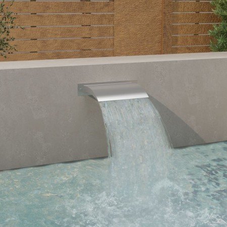 Silver stainless steel pool fountain 45x9x26 cm by vidaXL, Fountains and waterfalls - Ref: Foro24-148921, Price: 110,45 €, Di...