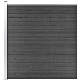 Schwarzes WPC-Zaunelement 175x186 cm von vidaXL, Zaunpaneele - Ref: Foro24-148973, Preis: 238,31 €, Rabatt: %