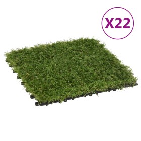 Artificial grass tiles 22 pcs green 30x30 cm by vidaXL, artificial flora - Ref: Foro24-149031, Price: 109,99 €, Discount: %