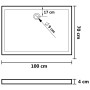 Rechteckige Duschwanne aus weißem ABS, 70 x 100 cm von vidaXL, Duschwannen - Ref: Foro24-148906, Preis: 111,13 €, Rabatt: %