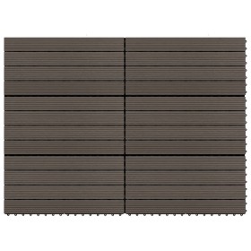 Porch tiles 6 pcs WPC dark brown 60x30 cm 1.08 m² by vidaXL, Floors and carpets - Ref: Foro24-149027, Price: 56,54 €, Discoun...