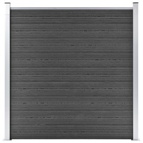 Schwarzes WPC-Zaunelement 180x186 cm von vidaXL, Zaunpaneele - Ref: Foro24-148972, Preis: 340,99 €, Rabatt: %