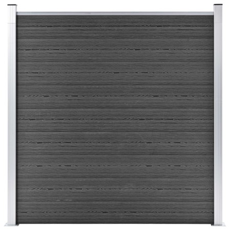 Panel de valla WPC negro 180x186 cm de vidaXL, Paneles de vallas - Ref: Foro24-148972, Precio: 341,99 €, Descuento: %