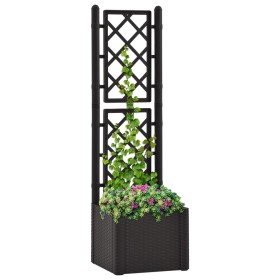 Flowerbed with trellis and anthracite automatic irrigation system by vidaXL, Pots and planters - Ref: Foro24-313965, Price: 1...