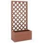 Jardinera con enrejado WPC 65x30x135 cm de vidaXL, Maceteros y jardineras - Ref: Foro24-149021, Precio: 131,56 €, Descuento: %