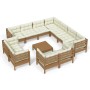 Garden furniture 12 pieces and cushions honey brown pine wood by vidaXL, Garden sets - Ref: Foro24-3096944, Price: 1,00 €, Di...