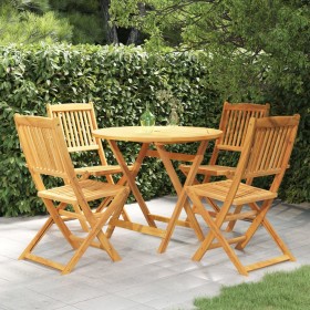 Klappbarer Garten-Esstisch 5-teilig aus massivem Akazienholz von vidaXL, Gartensets - Ref: Foro24-3058260, Preis: 311,39 €, R...