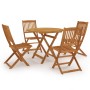 Folding garden dining table 5 pieces solid acacia wood by vidaXL, Garden sets - Ref: Foro24-3058260, Price: 311,39 €, Discoun...