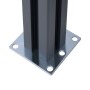 Postes de valla 3 unidades aluminio gris oscuro 185 cm de vidaXL, Postes de cerca - Ref: Foro24-148987, Precio: 222,16 €, Des...