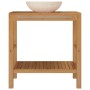 Mueble tocador madera teca maciza con lavabo de mármol crema de vidaXL, Tocadores de baño - Ref: Foro24-3058162, Precio: 334,...