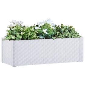 Flowerbed with automatic irrigation system white 100x43x33 cm by vidaXL, Pots and planters - Ref: Foro24-313959, Price: 103,7...