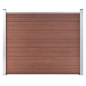 Brown WPC fence panel 180x146 cm by vidaXL, fence panels - Ref: Foro24-148980, Price: 445,89 €, Discount: %