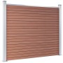 Panel de valla WPC marrón 180x146 cm de vidaXL, Paneles de vallas - Ref: Foro24-148980, Precio: 445,89 €, Descuento: %