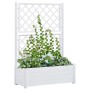 Jardinera con enrejado PP blanca 100x43x142 cm de vidaXL, Maceteros y jardineras - Ref: Foro24-313983, Precio: 154,67 €, Desc...