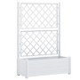 Jardinera con enrejado PP blanca 100x43x142 cm de vidaXL, Maceteros y jardineras - Ref: Foro24-313983, Precio: 154,67 €, Desc...