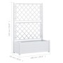 Jardinera con enrejado PP blanca 100x43x142 cm de vidaXL, Maceteros y jardineras - Ref: Foro24-313983, Precio: 154,67 €, Desc...