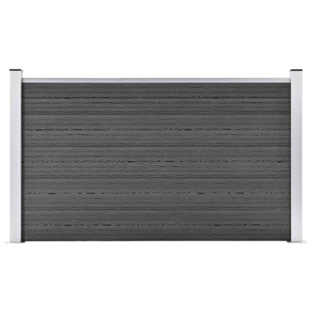 Schwarzes WPC-Zaunelement 180x105 cm von vidaXL, Zaunpaneele - Ref: Foro24-148975, Preis: 245,38 €, Rabatt: %