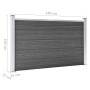 Schwarzes WPC-Zaunelement 180x105 cm von vidaXL, Zaunpaneele - Ref: Foro24-148975, Preis: 245,38 €, Rabatt: %