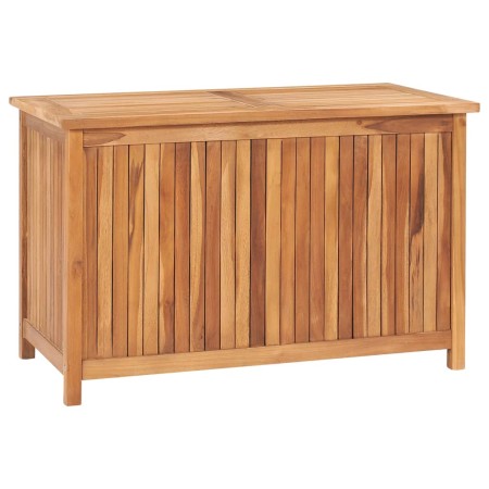 Caja de almacenaje de jardín madera maciza de teca 90x50x58 cm de vidaXL, Cajas de almacenaje para exteriores - Ref: Foro24-3...