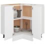 White wooden corner lower cabinet 75.5x75.5x81.5 cm by vidaXL, Kitchen cabinets - Ref: Foro24-802489, Price: 102,90 €, Discou...