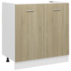 Armario inferior de fregadero madera ingeniería 80x46x81,5cm de vidaXL, Armarios de cocina - Ref: Foro24-801199, Precio: 84,0...