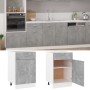 Armario inferior cajón contrachapada gris hormigón 50x46x81,5cm de vidaXL, Armarios de cocina - Ref: Foro24-801224, Precio: 8...