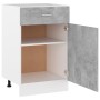 Armario inferior cajón contrachapada gris hormigón 50x46x81,5cm de vidaXL, Armarios de cocina - Ref: Foro24-801224, Precio: 8...