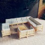 Gartenmöbel 13 Stück Kissen aus massivem Kiefernholz von vidaXL, Gartensets - Ref: Foro24-3096953, Preis: 995,08 €, Rabatt: %