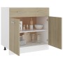 Armario inferior cajón madera ingeniería roble 80x46x81,5 cm de vidaXL, Armarios de cocina - Ref: Foro24-801239, Precio: 122,...