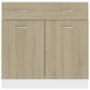 Armario inferior cajón madera ingeniería roble 80x46x81,5 cm de vidaXL, Armarios de cocina - Ref: Foro24-801239, Precio: 122,...