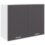 Gray plywood kitchen hanging cabinet 80x31x60 cm by vidaXL, Kitchen cabinets - Ref: Foro24-801278, Price: 76,99 €, Discount: %