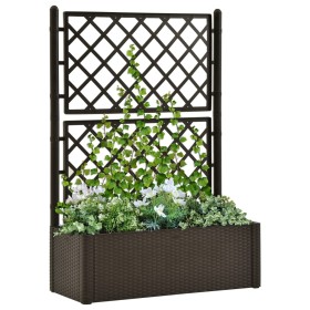 Garden bed with trellis and automatic irrigation system moca by vidaXL, Pots and planters - Ref: Foro24-313968, Price: 150,99...