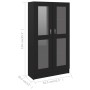 Black plywood display case 82.5x30.5x150 cm by vidaXL, Bookcases and shelves - Ref: Foro24-802760, Price: 157,32 €, Discount: %