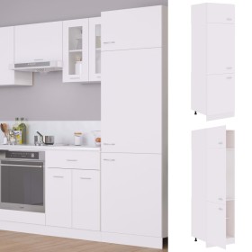 White engineered wood refrigerator cabinet 60x57x207 cm by vidaXL, Kitchen cabinets - Ref: Foro24-802538, Price: 177,69 €, Di...