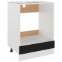 Black plywood oven cabinet 60x46x81.5 cm by vidaXL, Kitchen cabinets - Ref: Foro24-802498, Price: 56,00 €, Discount: %