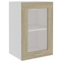 Hanging glass and wood cabinet, engineered oak, 40x31x60 cm. by vidaXL, Kitchen cabinets - Ref: Foro24-802508, Price: 53,39 €...