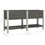 Garden growing table with shelf WPC gray 175x50x90 cm by vidaXL, Pots and planters - Ref: Foro24-149018, Price: 383,99 €, Dis...