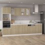 Hanging glass and wood cabinet, engineered oak, 40x31x60 cm. by vidaXL, Kitchen cabinets - Ref: Foro24-802508, Price: 53,39 €...