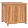 Caja de almacenaje de jardín madera maciza de teca 60x50x58 cm de vidaXL, Cajas de almacenaje para exteriores - Ref: Foro24-3...